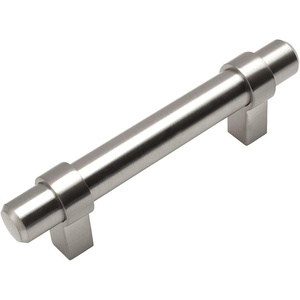 image:imageCosmas 1613ORB Oil Rubbed Bronze Bar Cabinet Pull  3 76mm Hole Centers Solid Steel EuroStyle Handle Includes Mounting ScrewsSatin Nickel